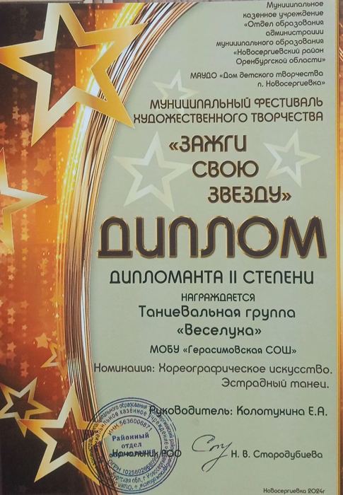 Районный фестиваль художественного творчества «Зажги свою звезду»